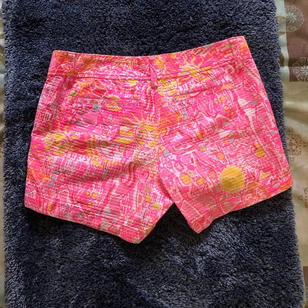Lilly Pulitzer Vibrant Pink and Yellow Women's Shorts